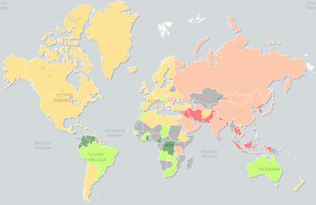 世界各国の平均ペニスサイズ