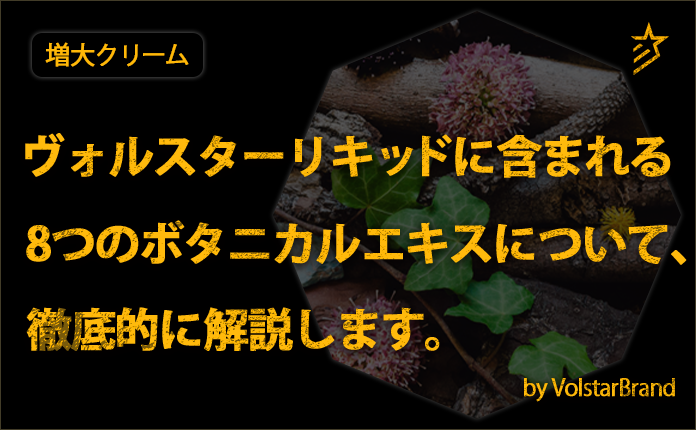ヴォルスターリキッドに含まれる8つのボタニカルエキスについて、徹底的に解説します。