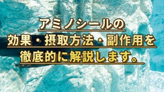 アミノシールの効果・摂取方法・副作用を徹底的に解説します。